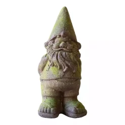 Mossy Patina Outdoor Gnome Statue
