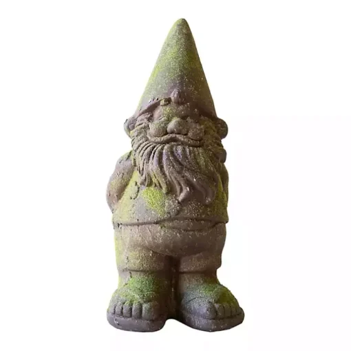 Mossy Patina Outdoor Gnome Statue
