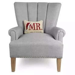 Mr. Santa Hat Wool Lumbar Pillow