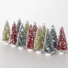 Multicolor Bottlebrush Christmas Trees, Set of 12