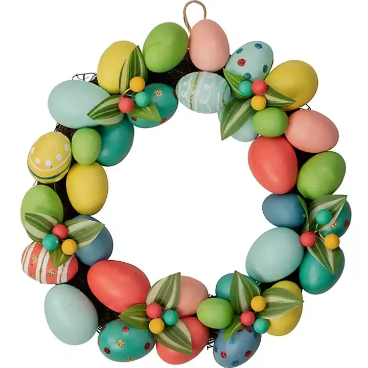 Multicolor Easter Eggs Wreath