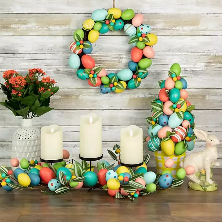 Multicolor Easter Eggs Wreath