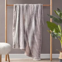 Multicolor Faux Fur Oversized Throw Blanket