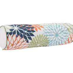 Multicolor Floral Outdoor Bolster Pillow