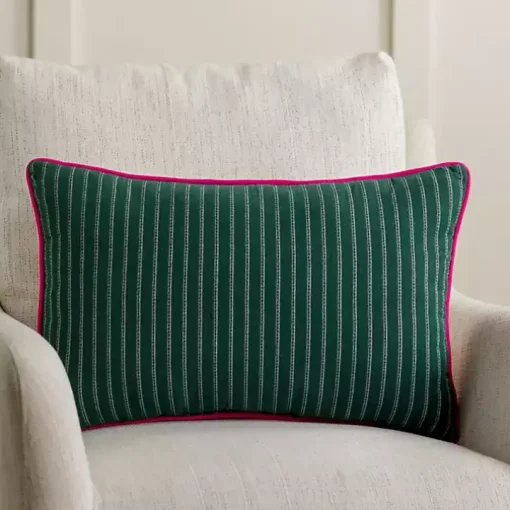 Multicolor Fringe Christmas Tree Pillow