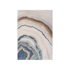 Multicolor Geode Agate Area Rug, 7x10
