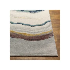 Multicolor Geode Agate Area Rug, 7x10