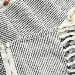 Multicolor Herringbone Stripe Throw