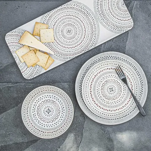 Multicolor Melamine Malena Salad Plates, Set of 6