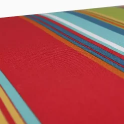 Multicolor Striped Outdoor Seat Cushions, Set of 2