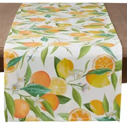 Multicolored Lemon and Orange Polyester Runner