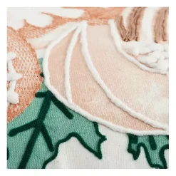 Multicolored Pumpkins Embroidered Throw Pillow