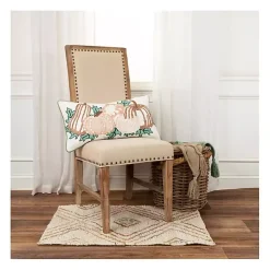 Multicolored Pumpkins Embroidered Throw Pillow