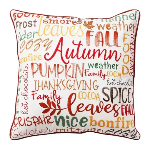 Multicolored Sentiment Harvest Throw Pillow