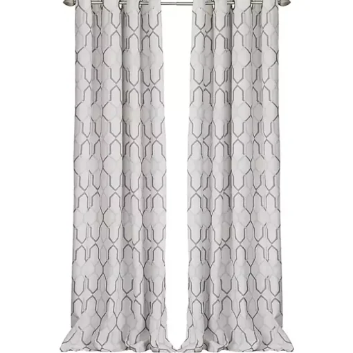 Mushroom Interlock Single Curtain Panel, 84 in.