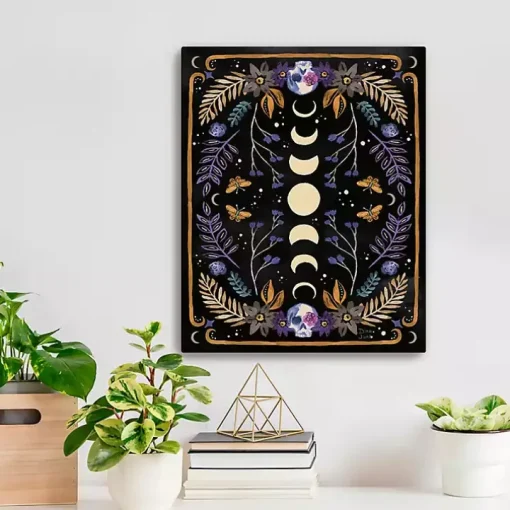 Mystical Moon Phases Canvas Art Print