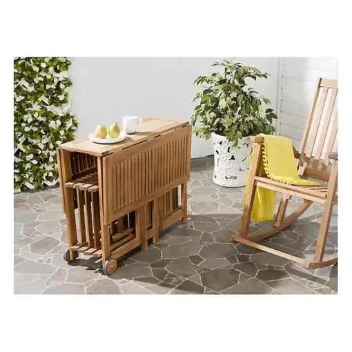 Natural Acacia Wood 4-pc. Foldable Dining Set
