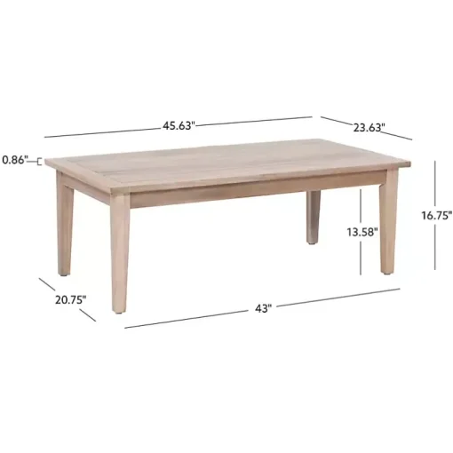 Natural Acacia Wood Slatted Outdoor Coffee Table