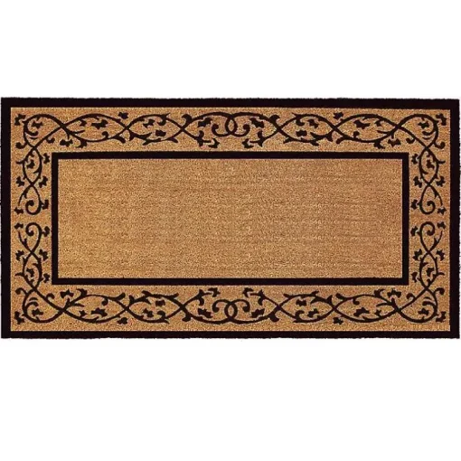 Natural and Black Abby Doormat, 48x30 in.