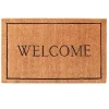 Natural and Black Welcome Doormat, 48x30 in.
