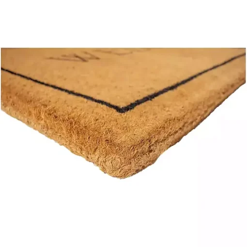 Natural and Black Welcome Doormat, 48x30 in.
