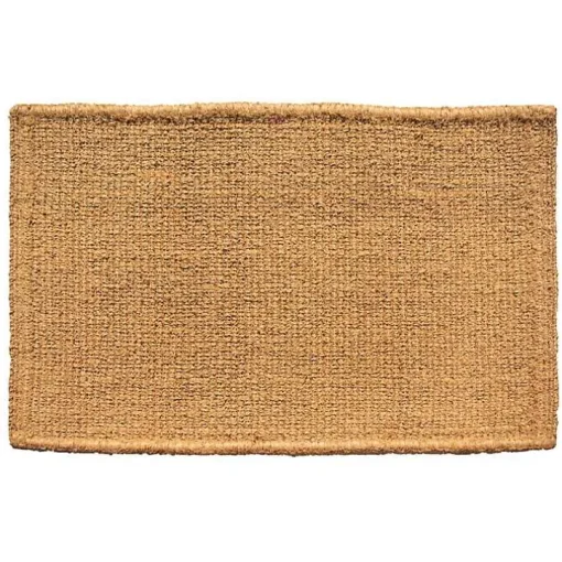 Natural and Black Welcome Doormat, 48x30 in.
