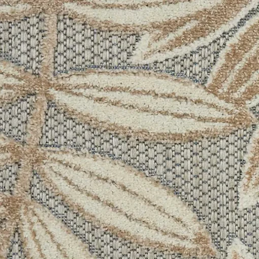 Natural Botanical Leaves Outdoor Area Rug, 9x13