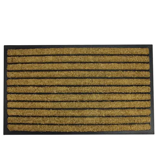 Natural Coir Striped Non-Skid Doormat
