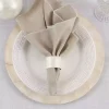 Natural Cream Marble 4-pc. Napkin Ring Set