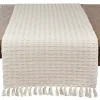 Natural Dashed Woven Long Cotton Runner