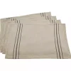 Natural Everyday Striped Linen Placemats, Set of 4