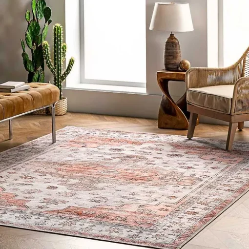 Natural Faded Vintage Washable Runner