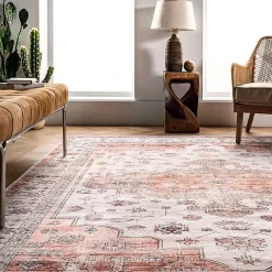 Natural Faded Vintage Washable Runner