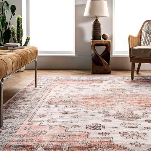Natural Faded Vintage Washable Runner