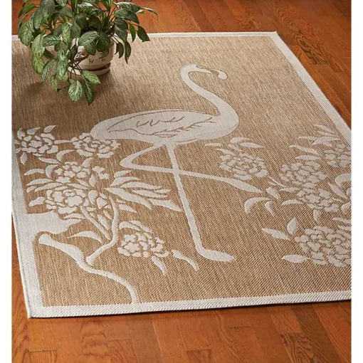 Natural Flamingo Indoor/Outdoor Area Rug, 5x7