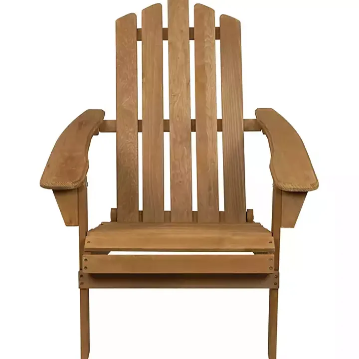 Natural Folding Outdoor Adirondack Chair
