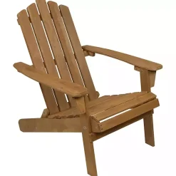 Natural Folding Outdoor Adirondack Chair