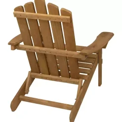 Natural Folding Outdoor Adirondack Chair
