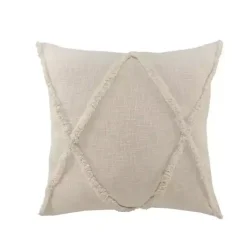 Natural Fringe Diamond Pillow, 26 in.