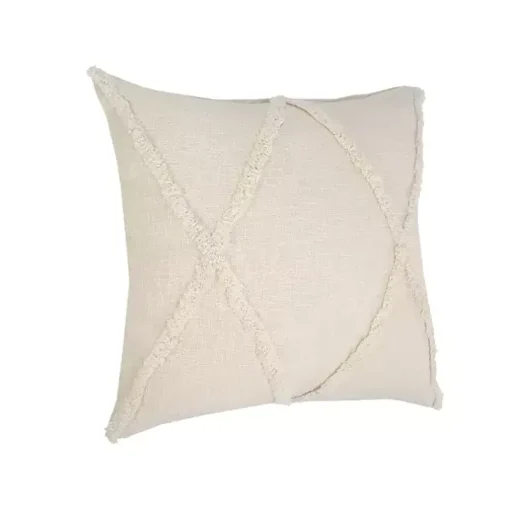 Natural Fringe Diamond Pillow, 26 in.