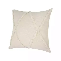 Natural Fringe Diamond Pillow, 26 in.
