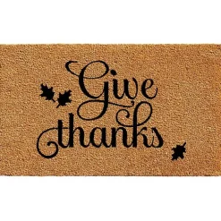 Natural Give Thanks Thanksgiving Doormat, 36 in.