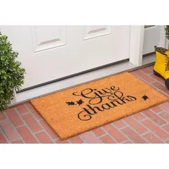Natural Give Thanks Thanksgiving Doormat, 29 in.