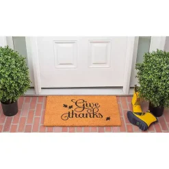 Natural Give Thanks Thanksgiving Doormat, 36 in.