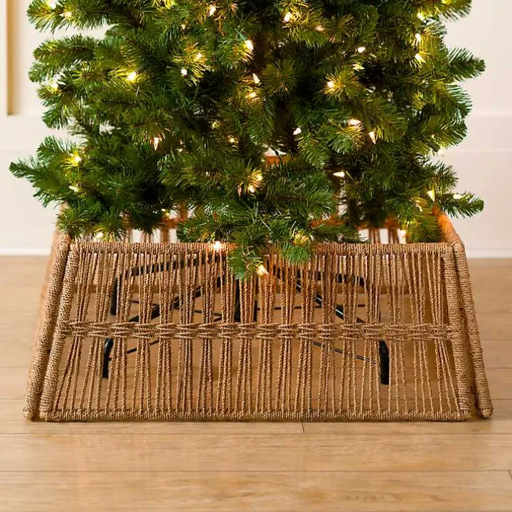 Natural Hemp Rope Woven Christmas Tree Collar