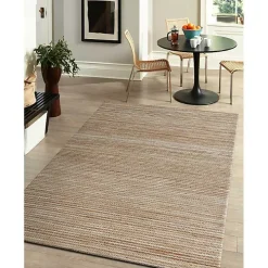 Natural Jute and Wool Woven Area Rug, 5x8