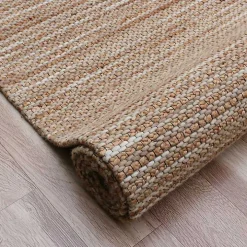 Natural Jute and Wool Woven Area Rug, 5x8