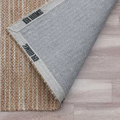 Natural Jute and Wool Woven Area Rug, 5x8
