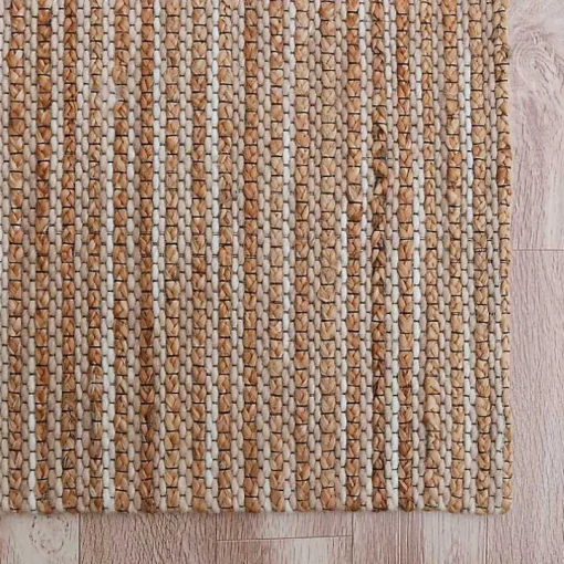 Natural Jute and Wool Woven Area Rug, 5x8