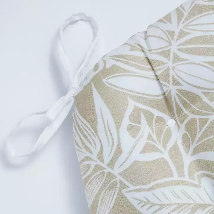 Natural Leaves Tufted 2-pc. Outdoor Chair Cushions